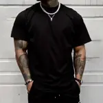Men's T-shirt High Quality 100% Cotton Round Neck Short Sleeve Classic Black White Pure Color Tees Spring Summer Casual Cool Top