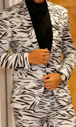 Men's 2 Piece Suit Slim Fit One Button Slim Fit Suit Mens Luxurious Party Dinner Jacket Pants