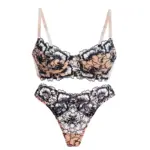 Sexy Embroidered Lace Lingerie Set for Women with Small Breasts, Push-Up and Anti-Sagging, Ultra-Thin, Beautiful Back Bra Set
