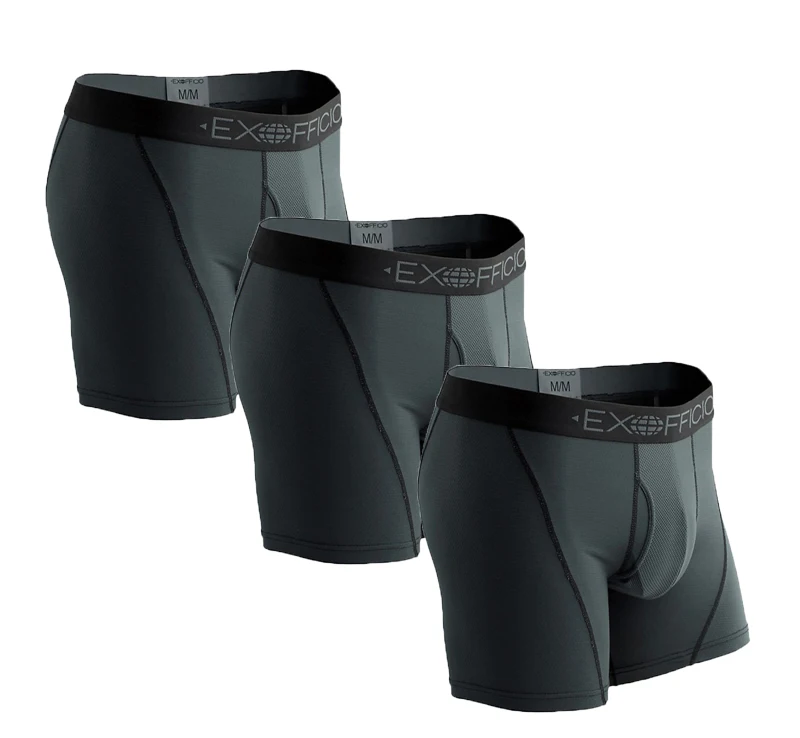 3Pack Exofficio Mens Underwear Boxer Brief With Fly Men Mesh 6" Boxer Briefs Underwear Sports Boxer Brief Shorts Light Comfy - Image 2