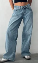 Y2K Baggy Jeans for Women Trendy Low Rise Casual Straight Leg Boyfriend Jeans Denim Pants with Pocket Streetwear