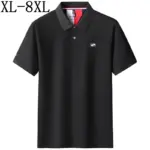 8XL 7XL 6XL 2025 New Summer High End Luxury 100% Cotton Polo Shirt Men Tops Fashion Embroidery Mens Shirts Loose Lapel Tshirts