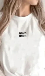 Cotton T-Shirt for Women's Short Sleeve Summer Print Top Fashion Trend Tee Round Neck Clothes