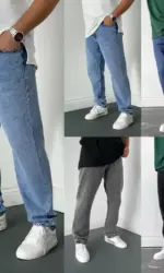 2025 New Business Men's Jeans Casual Straight Stretch Fashion Classic Blue Black Work Denim Trousers Male Brand Clothing S-3XL