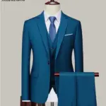 M-6XL ( Jacket+Vest+Pants ) Brand Solid Color Formal Office Business Men's Suit Groom Wedding Dress Party Male Casual Suits