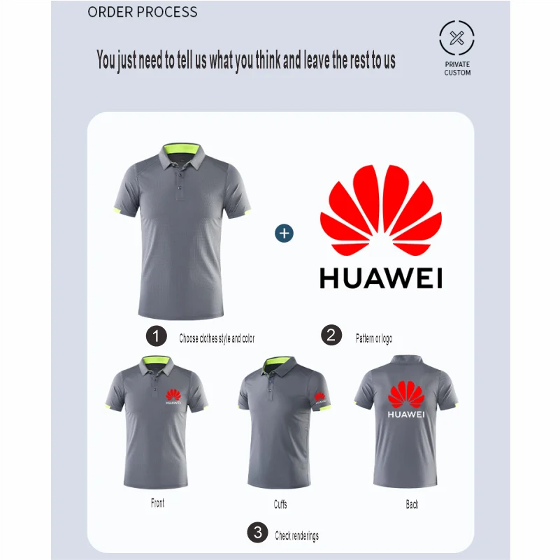 ZXL Quick-drying Sports Polo Shirt Custom Logo Company Brand Design Print Embroidery Breathable Lapel Short Sleeve Polo Shirts - Image 5