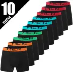 5/10 Piece Set Of Men's Seasonal Fashionable Underwear Flat Corner Pants Comfortable Plus Size Color MEN Elastic Waist Shorts