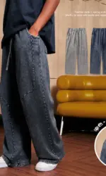 ZODF Retro 2024 Spring Men Washed Cotton Straight Pants Unisex Casual 330gsm Distressed Loose Trousers Brand Clothes HY0830