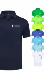 Multiple Sizes Business Work Polo shirts Solid Color Quick-drying Breathable Lapel Sports Polo Shirt  Customized Print Logo