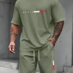 Men's Tracksuit 2 Piece ​O-neck Short Sleeve Shirt Shorts Set Men's Running Suit Plus Size T shirts Man Clothing Summer T-shirt