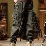 Multi-pockets Ribbons Bandage Tactical Techwear Cargo Pants Mens Harajuku Punk Hip Hop Joggers Pantalons Casual Streetwear