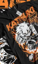 Unisex Bakugo Katsuki T-Shirt My Hero Academia (MHA) Hero Graphic Anime Gift for Girls All Sizes Y2K Top Loose Fit Crewneck