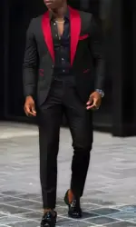 2-Piece Men's Suit Suitable For Wedding Business Suits, Single Button Jackets And Pants Sets, Slim Fit Jacket Sets