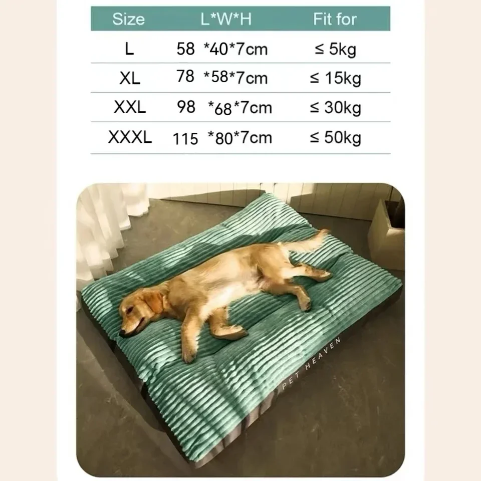 Big Dog Mat Corduroy Pad for Medium Large Dogs Oversize Pet Sleeping Bed Big Thicken Dog Sofa Removable Washable Pet Supplies - Image 6