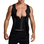 1pcs Men's corset Waist Trainer Men Slimming Body Shaper Vest Zipper Buckle Type Correction Abdomen Tank Top Fitness Shapewear