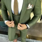 3 Pieces Men Suits For Wedding Double Breasted Slim Fit Groom Handsome Tuxedos Jacket+Pants+Vest Custom Made Trajes De Hombre