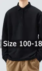 Plus Size Men Polo Shirts Autumn Winter Long Sleeve Polos 1XL-7XL 110-175kg Loose Oversized Tops Big Size Men Clothing 남자 폴로 셔츠