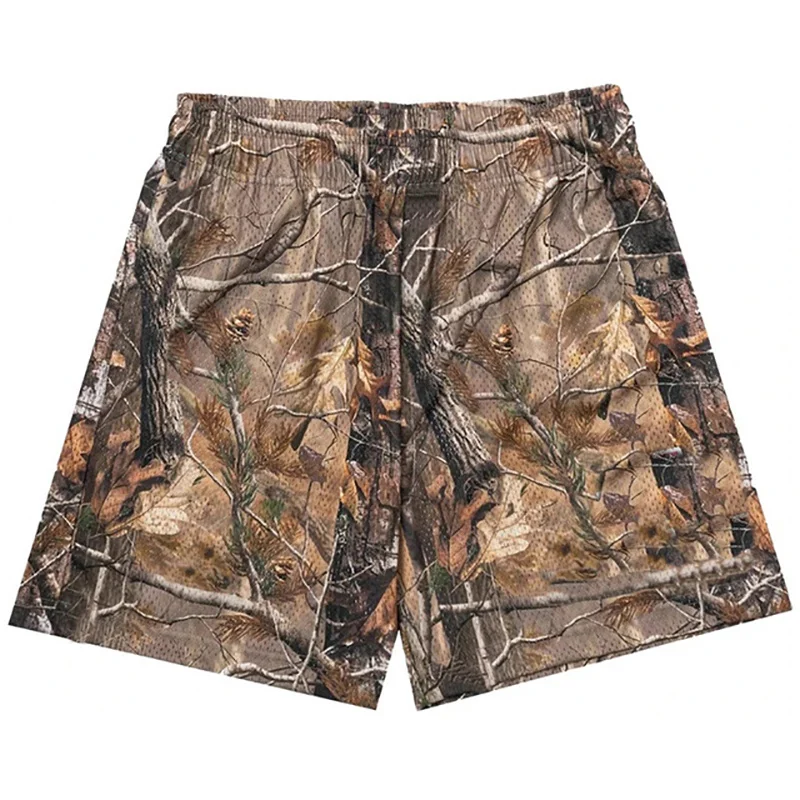 American Trendy Shorts Tree Trunk Graphics Casual Shorts Women Men Oversize Sports Trunks Street Short Pants Hawaii Beach Pants - Image 2