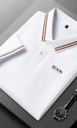 100% pure cotton high-quality T-shirt summer new men's short sleeve business casual polo shirt exquisite brand embroidered top