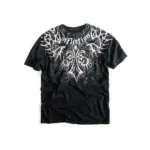 European and American men's summer Gothic skull letter print comfortable and breathable round neck T-shirt outdoor street top