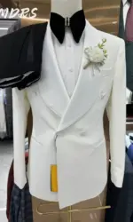 Classic solid color Men's Suit set For Wedding Dress Elegant Single Breasted Jacket Pants For Business Men Groomsmen vestidos