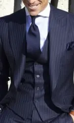 2024 Men Suits Stripe Blazer Wedding Male Groom Tuxedos Suit with Pants 3 Pieces (Jacket+Pants+Vest) Costume Homme