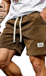2026 New Summer Men Corduroy Cargo Shorts Thin Quick Dry Solid Color Casual Sports Jogger Shorts Loose 5 Points Above Knee Pants