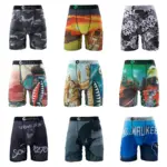 ETHIKA Underwear 1Pcs Men Sexy Printed Boxershorts Breathable Mens Trunks Plus Size S-3XL Man Swimming Underpants Men's Panties