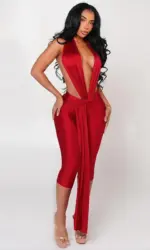 Patchwork Halter Romper Women Ribbon Sleeveless Elastic Backless Workout Activewear Midnight Activity Slim Playsuits