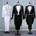 2026 Vintage Double Breasted Men Blazer Pants Suit Color Block Double Breasted Back Slit Men Blazer Suit Performance Tuxedo Suit