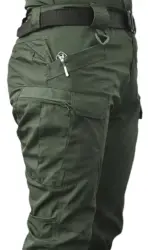 Men's Waterproof Breathable Outdoor Pants Large Pocket Tactical Sports Casual Overalls Pant XS-3XL