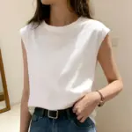 Woman Loose Sleeveless Tank Top Summer Casual Vest Basic Daily T-shirt Sweet Style Suitable For Students Stretchy Soft Lady Wear