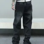 Vintage Men Y2k Baggy Denim Jeans for Men Fashion Casual Pants Streetwear Denim Hip Hop Wide-Leg Straight Casual Trousers