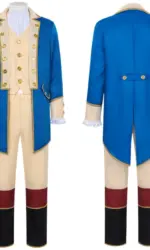 2026 New Gentleman Performance Suits Set for Men,Euro-USA Presidential Roleplay/Stage Court Blazer+Pants+Hat+Fake Collar 4-piece