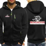 Winchester Rifles 2024 Men Spring and Autumn Printing Casual Hot Sale Three-color Zipper Hooded Classics Simplicity Coat