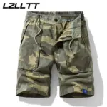 Summer Men Cotton Cargo Camouflage Shorts Men Clothing Casual Breeche Bermuda Beach Jogger Shorts Male Hot Dropshipping LZLLTT