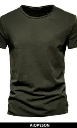 100% Cotton Men T-shirt Casual Soft Fitness Summer Thin T-shirts Men's Home Clothes O-Neck Short Sleeve Soild T Shirt for Men