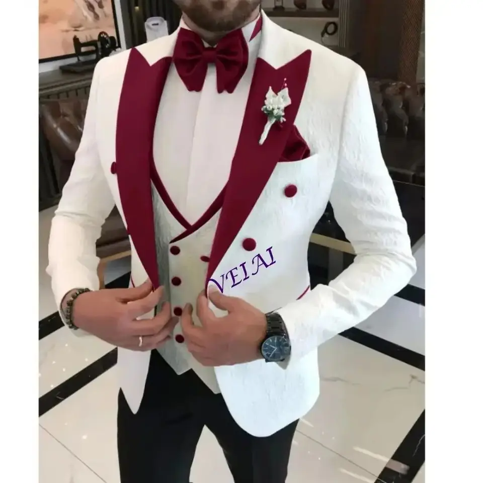 CustomizedNew Army Green Men Suit Wedding Party Formal Groom Groomsman Prom Business Male Tuxedos 3 Piece Set Jacket Vest Pants - Image 6