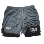 Men Running Shorts 2 in 1 Double-deck Sport Shorts Sportswear Gym Fitness Short Pants Training Jogging Bottom Men's Clothing