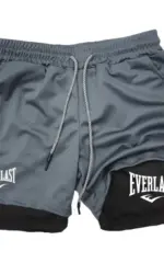 Men Running Shorts 2 in 1 Double-deck Sport Shorts Sportswear Gym Fitness Short Pants Training Jogging Bottom Men's Clothing