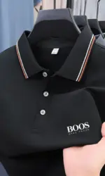 Men's Polo Shirt with Exquisite Embroidery Logo on the Chest in Summer Cool Business and Casual Style Comfortable Breathability