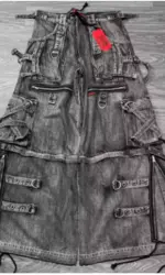 Vintage Heavy Jeans Y2K Clothes Men Women Harajuku Hip Hop Multi Pocket Washed Distressed Baggy Jeans Oversized Wide Leg Trouser