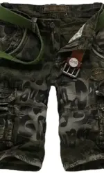 High Quality Camouflage Loose Cargo Shorts for Men Summer Fashion Camo Shorts Multiple Pockets Cargo Pants for Men