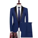 Men's Yellow Two-piece Suit (Jacket and Pants), Perfect for Weddings, Parties, Business, and The Office. Black, Gray, Burgundy.