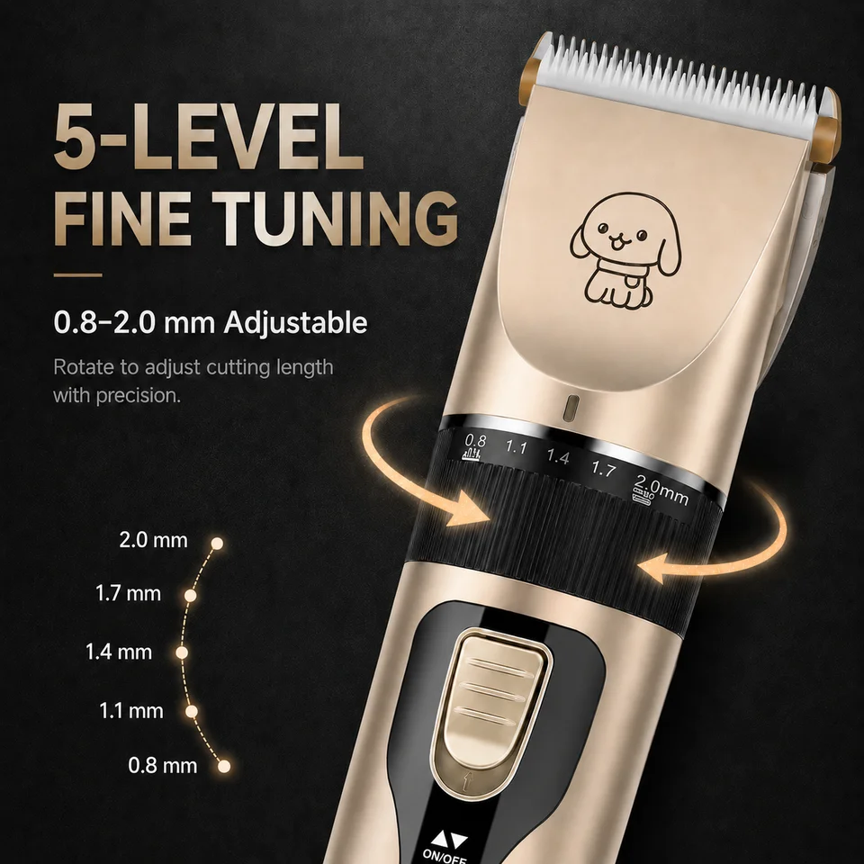 1set Pet Hair Clipper Haircut Trimmer Shaver Set for Rabbit Cat Dog Puppy Grooming Clipper Cutter Pet Supplies Electric Scissors - Image 6