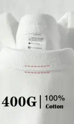 400gsm High Qualtity Oversized Heavy Weight T-shirt for Men Short Sleeve Tee Cotton Solid Color Trend Leisure Streetwear Large