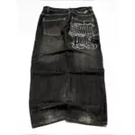 American Y2K 2025 New Baggy Wide Leg Black Jeans Overszied Women Street Casual Joker Denim Pants Couple Jeans Vintage Streetwear