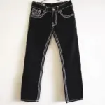 European American New Fashion Men's Black White Casual Trendy Simple Basic Straight Plus Size Denim Trousers Male Jeans Pants