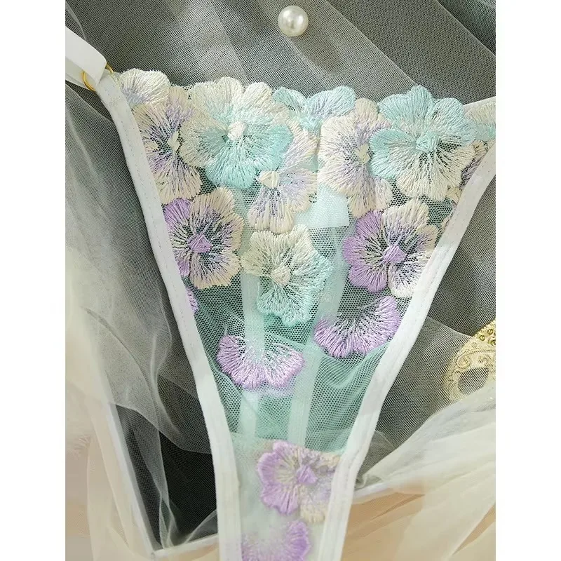 Lingerie Sexy Delicate Underwear Bra and Panties Lace Embroidery Set Fairy women Beautiful Brief Sets - Image 6