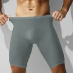 3-Pack of Men's Ice Silk Underwear, Sports Men's Summer Thin Boxer Briefs, Extended Anti-Wear Legs, Traceless Running Quick-Dryi